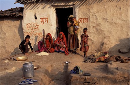 Village life, près de Deogarh, Rajasthan État, Inde, Asie Photographie de stock - Rights-Managed, Code: 841-02703292