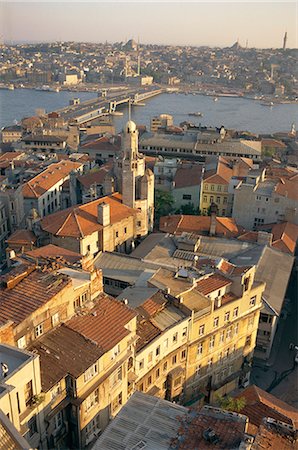 The Beyoglu area of the city and a road bridge over the Bosphorus, Istanbul, Turkey Stock Photo - Rights-Managed, Code: 841-02703397