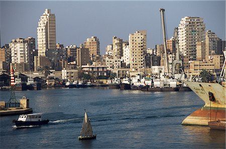 egypt city - The port, Alexandria, Egypt, North Africa, Africa Foto de stock - Con derechos protegidos, Código: 841-02703409