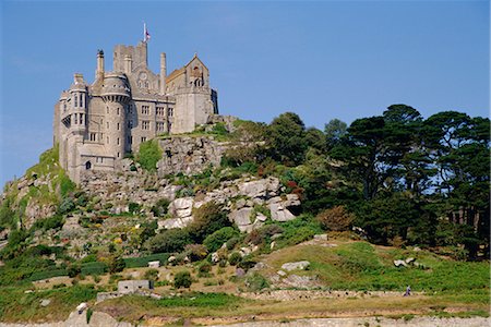 st michael's mount - St Michael's Mount, Castle, Cornwall, England, UK Stock Photo - Rights-Managed, Code: 841-02703422