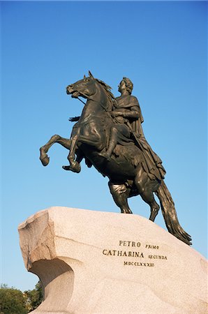 Statue of Peter the Great, 1782, St. Petersburg, Russia, Europe Stock Photo - Rights-Managed, Code: 841-02703485