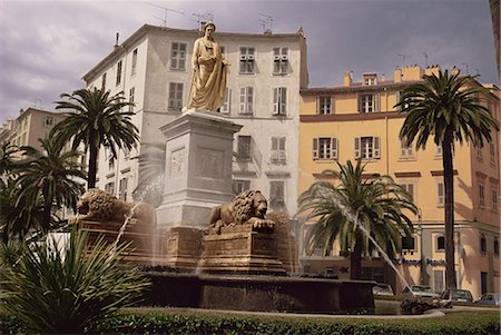 Statue of Napoleon as First Consul, Place Foch, Ajaccio, Corsica, France, Europe Stock Photo - Rights-Managed, Code: 841-02703604