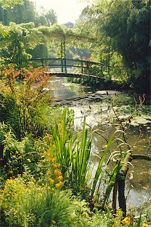 Waterlily pond and bridge in Monet's garden, Giverny, Haute Normandie (Normandy), France, Europe Foto de stock - Con derechos protegidos, Código: 841-02703657