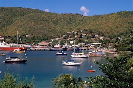 Admiralty Bay et Port Elizabeth, Bequia, Grenadines, îles sous-le-vent, Antilles, Caraïbes, Amérique centrale Photographie de stock - Rights-Managed, Code: 841-02703681