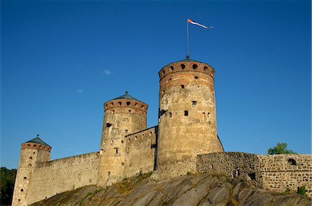 finland landmark - Olavinlinna Castle, founded in 1475, at Savonlinna, Finland, Scandinavia, Europe Stock Photo - Rights-Managed, Code: 841-02703690