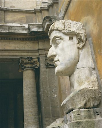 simsearch:841-02914799,k - Tête de statue du colosse, empereur Constantine, Rome, Lazio, Italie, Europe Photographie de stock - Rights-Managed, Code: 841-02703742