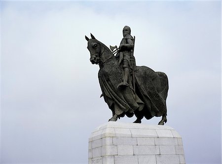 Statue of Robert the Bruce, Bannockburn Battlefield site, Stirling, Scotland, United Kingdom, Europe Stock Photo - Rights-Managed, Code: 841-02703768