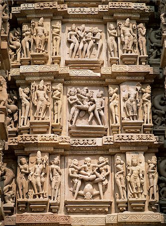West side of Kandariya Mahadev temple, Western Group, Khajuraho, Madhya Pradesh state, India, Asia Foto de stock - Con derechos protegidos, Código: 841-02703827