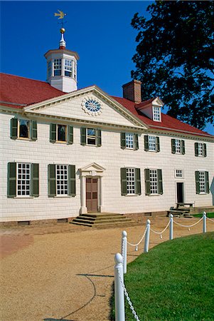 Mount Vernon, the home of George Washington, the first President, in Virginia, United States of America, North America Fotografie stock - Rights-Managed, Codice: 841-02703925