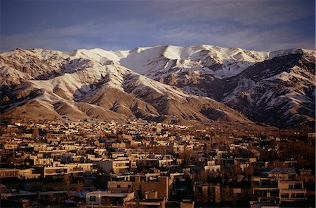Towchal range behind the city, Tehran, Iran, Middle East Stock Photo - Rights-Managed, Code: 841-02703921