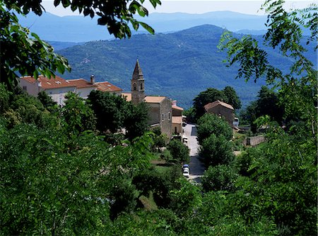 Vue de Motovun du château, district, Croatie, Istrie Photographie de stock - Rights-Managed, Code: 841-02703946