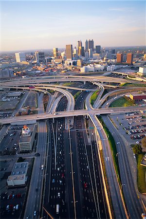 Aerial of highways leading to Atlanta, Georgia Stock Photo - Rights-Managed, Code: 841-02714013