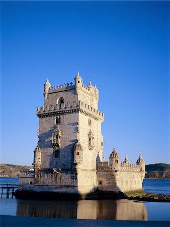 Torre de Belem (Tower of Belem), built 1515-1521 on Tagus River, UNESCO World Heritage Site, Lisbon, Portugal, Europe Stock Photo - Rights-Managed, Code: 841-02714065