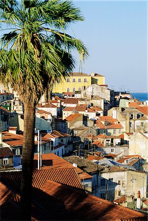 View of Alfama district and the Tagus River, Lisbon, Portugal, Europe Stock Photo - Rights-Managed, Code: 841-02714085