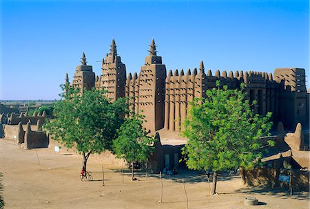 simsearch:841-02714182,k - La grande mosquée, construite de la boue plus grande mosquée dans le monde, Djenné, Mali, Afrique Photographie de stock - Rights-Managed, Code: 841-02714164