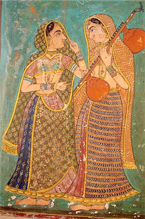Peinture murale dans le palais, Bundi, Rajasthan, Inde, Asie Photographie de stock - Rights-Managed, Code: 841-02714203