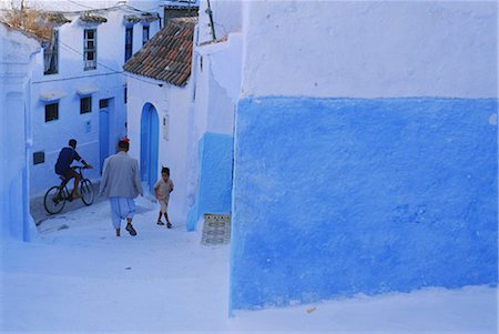 rif - Strassenszene in Chefchaouen (Chaouen) (Chechaouen), Rif Region, Marokko Stockbilder - Lizenzpflichtiges, Bildnummer: 841-02714340