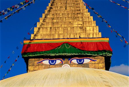 simsearch:841-02824665,k - Buddhist stupa, Bodnath (Bodhnath) (Boudhanath), Kathmandu Valley, Nepal, Asia Stock Photo - Rights-Managed, Code: 841-02714353