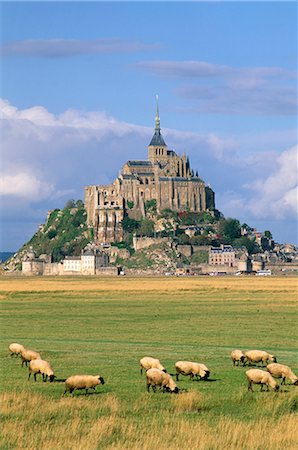 Mont Saint Michel, UNESCO World Heritage Site, Manche, Normandy, France, Europe Stock Photo - Rights-Managed, Code: 841-02714511