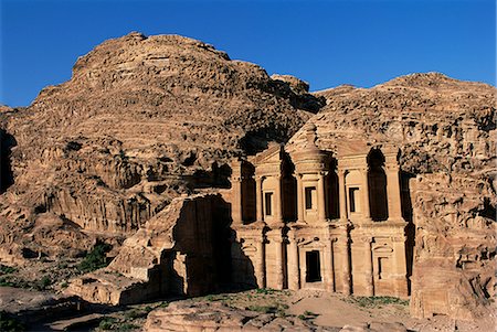 El Deir (Ed Deir) (monastère), site archéologique nabatéen, Petra, patrimoine mondial de l'UNESCO, Jordanie, Moyen-Orient Photographie de stock - Rights-Managed, Code: 841-02714531