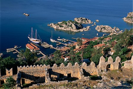 simsearch:841-03030546,k - Fortress of Kalekoy, Kekova Bay, Lycia, Anatolia, Turkey, Asia Minor, Asia Stock Photo - Rights-Managed, Code: 841-02714542