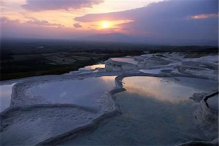 pamukkale - Terraces at Pamukkale, Hierapolis-Pamukkale, UNESCO World Heritage Site, Denizli Province, Anatolia, Turkey, Asia Minor, Asia Foto de stock - Con derechos protegidos, Código: 841-02714560