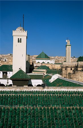 simsearch:841-02920279,k - Rooftop of the Kairaouine Mosque, Fes el Bali, Fez, Morocco, North Africa, Africa Stock Photo - Rights-Managed, Code: 841-02714614