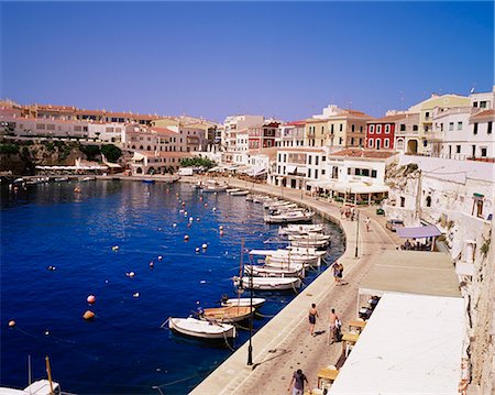 Harbour and village, Es Castell, Menorca (Minorca), Balearic Islands, Spain, Mediterranean, Europe Stock Photo - Rights-Managed, Code: 841-02714761