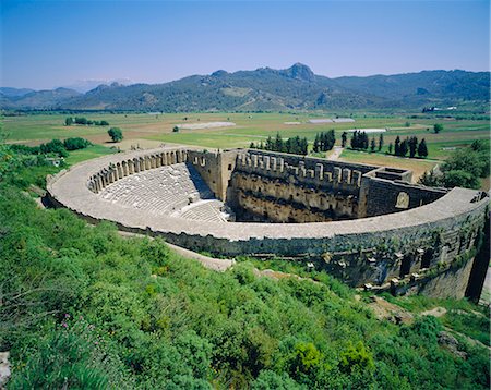 simsearch:841-02901885,k - View of Roman Amphitheatre of Aspendos, ancient ruins, Aspendos, Turkey, Europe Foto de stock - Con derechos protegidos, Código: 841-02714814