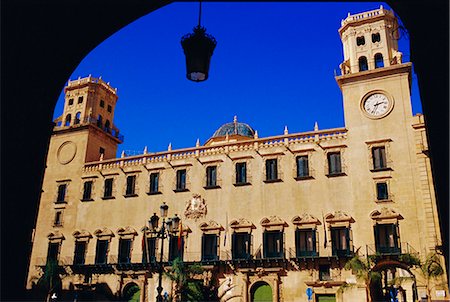 piazza del municipio - Placa de l'Ayunamento, Town Hall Square, Alicante, Spain, Europe Fotografie stock - Rights-Managed, Codice: 841-02714852