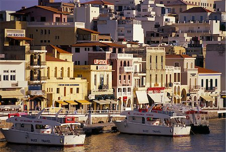 simsearch:841-02923766,k - View of Agio Nikolaos and harbour, Agio Nikolaos, island of Crete, Greece, Mediterranean, Europe Foto de stock - Direito Controlado, Número: 841-02714952