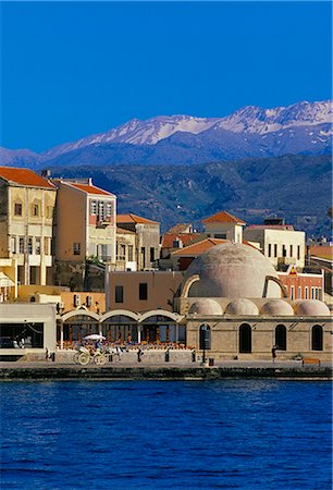 simsearch:841-02923766,k - Hania (Chania) seafront and Levka Ori (White Mountains) in the background, Hania, island of Crete, Greece, Mediterranean, Europe Foto de stock - Direito Controlado, Número: 841-02714966