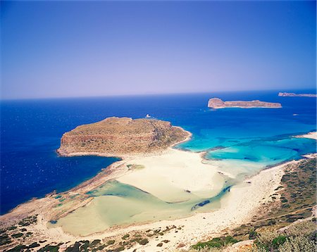 simsearch:841-02946009,k - Aerial view of Gramvousa island and coastline, Gramvousa peninsula, western Crete, Greece, Mediterranean, Europe Foto de stock - Con derechos protegidos, Código: 841-02714979