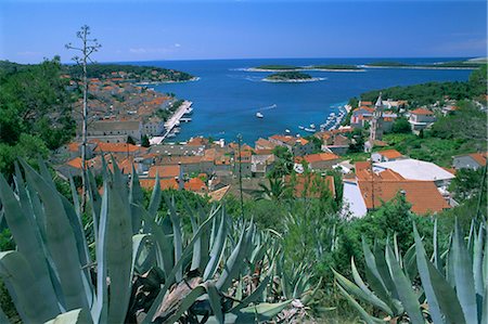 Town of Hvar, Hvar Island, Dalmatia, Dalmatian coast, Adriatic, Croatia, Europe Foto de stock - Con derechos protegidos, Código: 841-02715232