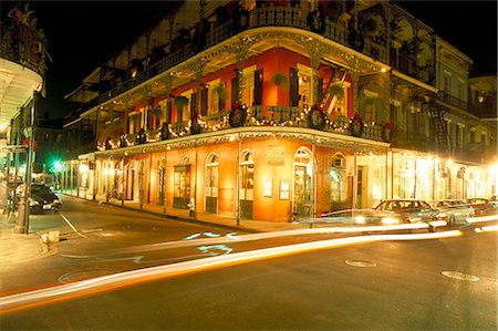 french quarter - French Quarter at night, New Orleans, Louisiana, United States of America, North America Foto de stock - Con derechos protegidos, Código: 841-02715302