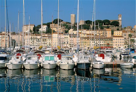 Port, Saint-Pierre quay and Le Suquet, Cannes, Alpes Maritimes, Provence, French Riviera, France, Mediterranean, Europe Stock Photo - Rights-Managed, Code: 841-02715351