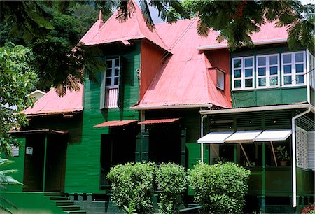 Creole house, Victoria, island of Mahe, Seychelles, Indian Ocean, Africa Stock Photo - Rights-Managed, Code: 841-02715386