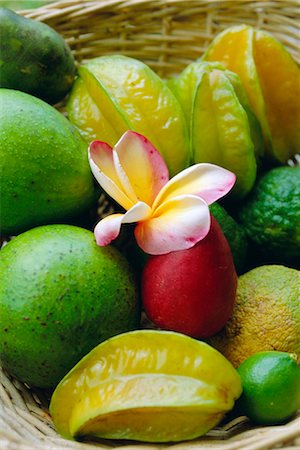 Orchid and fruit, Les Jardins du Roy, Mahe, Seychelles Stock Photo - Rights-Managed, Code: 841-02715380