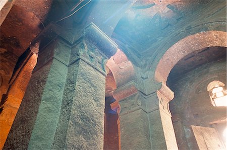 Interior, Bieta Ghiorghis (St. George's), Lalibela, UNESCO World Heritage Site, Wollo region, Ethiopia, Africa Stock Photo - Rights-Managed, Code: 841-02715460