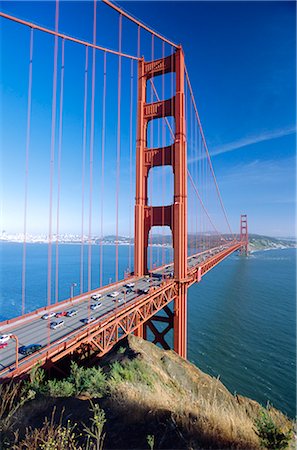 san francisco, road - Golden Gate Bridge, San Francisco, Californie, États-Unis d'Amérique Photographie de stock - Rights-Managed, Code: 841-02715679