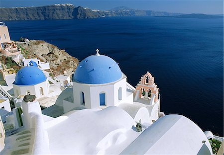 simsearch:841-03034594,k - Church dome, Thira (Fira), Santorini, Cyclades Islands, Greece, Europe Foto de stock - Con derechos protegidos, Código: 841-02715940