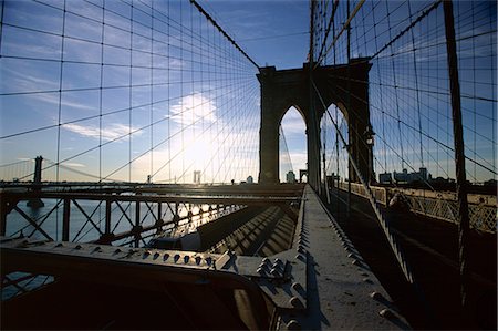 Brooklyn Bridge, New York City, New York, United States of America, North America Foto de stock - Con derechos protegidos, Código: 841-02716191