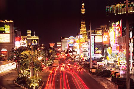 Las Vegas at night, Las Vegas, Nevada, United States of America, North America Foto de stock - Con derechos protegidos, Código: 841-02716210