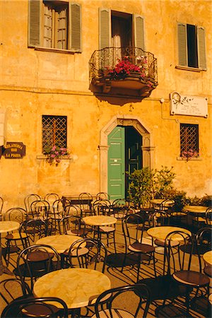 sidewalk cafe empty - Cafe, Lake Maggiore, Italy Stock Photo - Rights-Managed, Code: 841-02716775