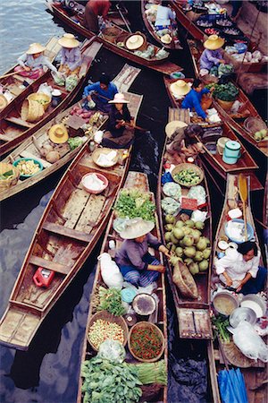 Floating Market, Bangkok, Thailand Stock Photo - Rights-Managed, Code: 841-02716798