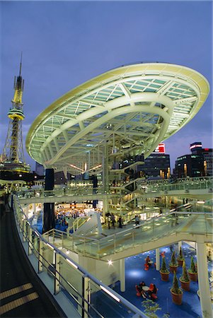 future city night lights - Skywalk, Nagoya city center, Japan Stock Photo - Rights-Managed, Code: 841-02716906