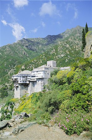 Monastery, Athos, UNESCO World Heritage Site, Greece, Europe Stock Photo - Rights-Managed, Code: 841-02717131