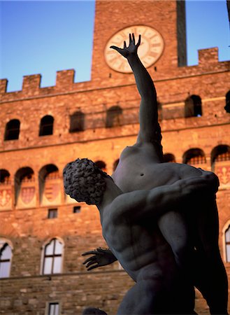 Piazza della Signoria, Florence, UNESCO World Heritage Site, Toscane, Italie, Europe Photographie de stock - Rights-Managed, Code: 841-02717170