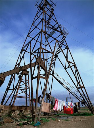 electric tower looking up - Oil pump, Baku, Azerbaijan, Central Asia, Asia Stock Photo - Rights-Managed, Code: 841-02717201