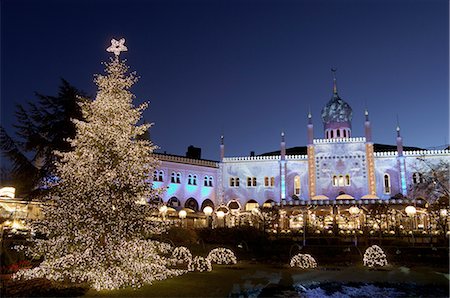 Tivoli Gardens at Christmas, Copenhagen, Denmark, Scandinavia, Europe Stock Photo - Rights-Managed, Code: 841-02717276